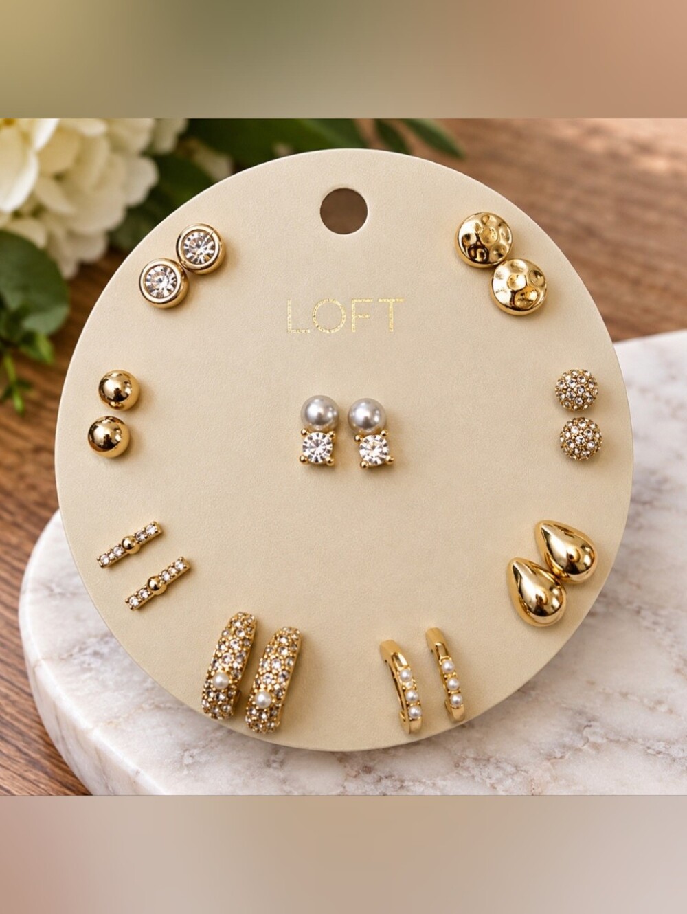 LOFT 9-Pair Earring Set – New With Tags ✨